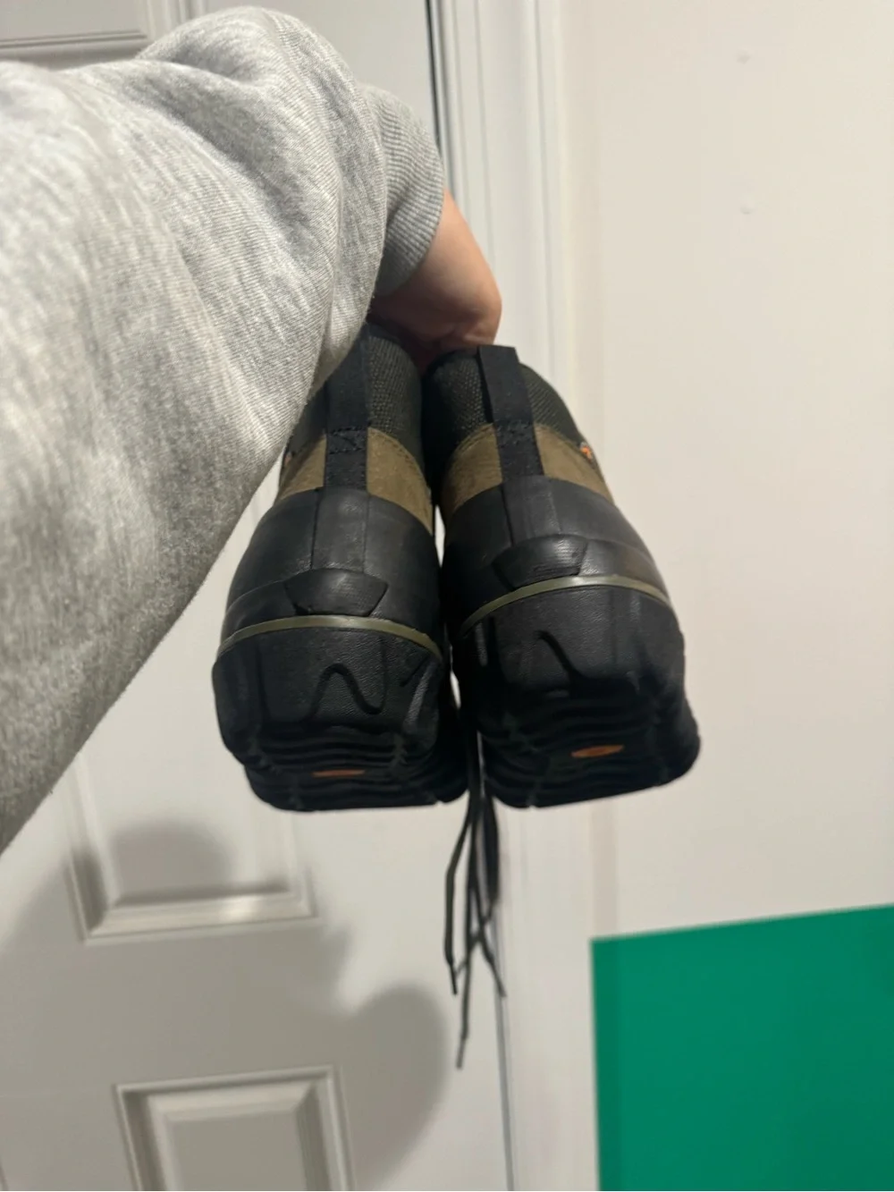 Men's Olive Green & Black Waterproof Rain & Snow Boots